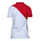 Girls Golf White Red Divided Polo